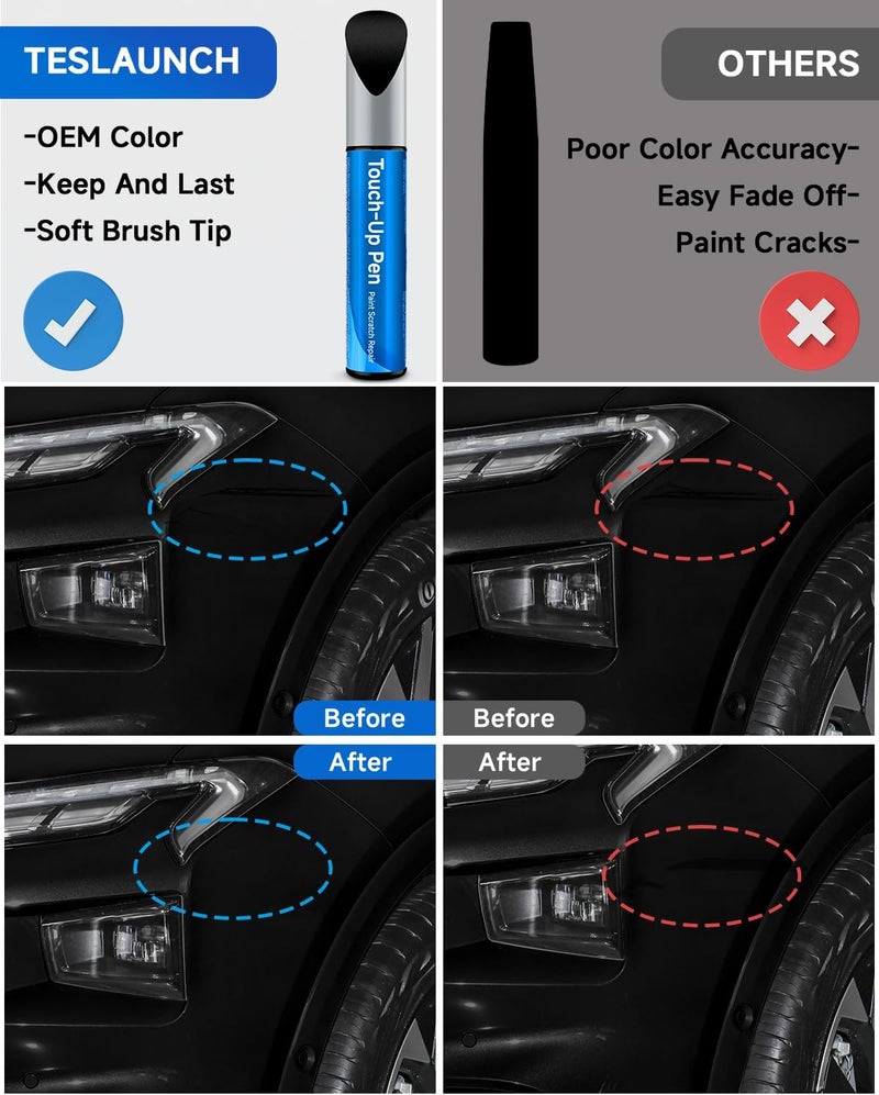 RSACET UM Agate Black Metallic Touch Up Paint Compatible with Ford Exact Match Touch Up Paint Car Scratch Repair - Image 2
